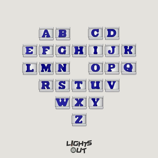 Alphabets - Italian Charms (Blue)