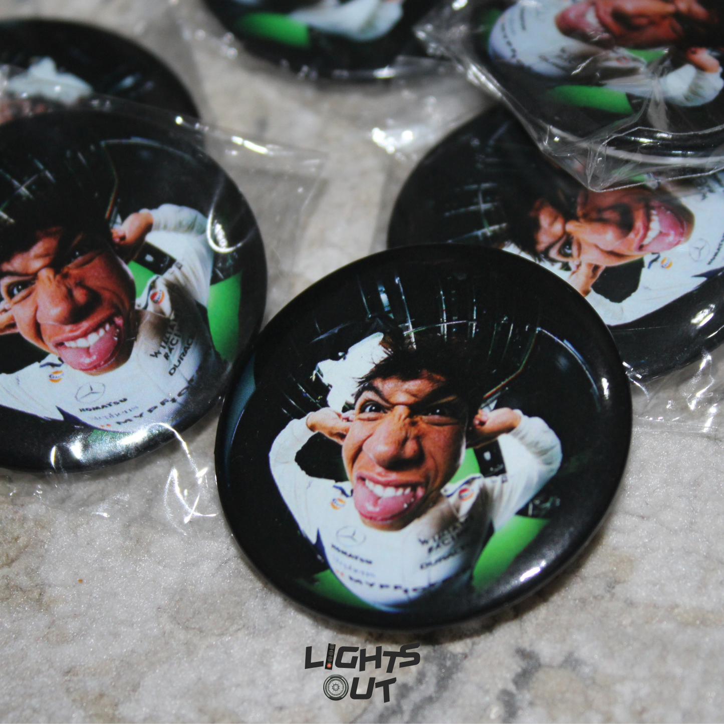 AA23 Fisheye Pin Badge