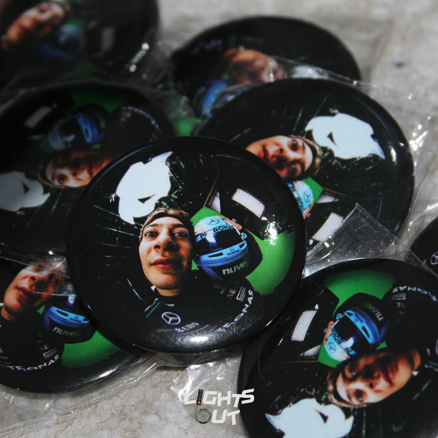 GR63 Fisheye Pin Badge