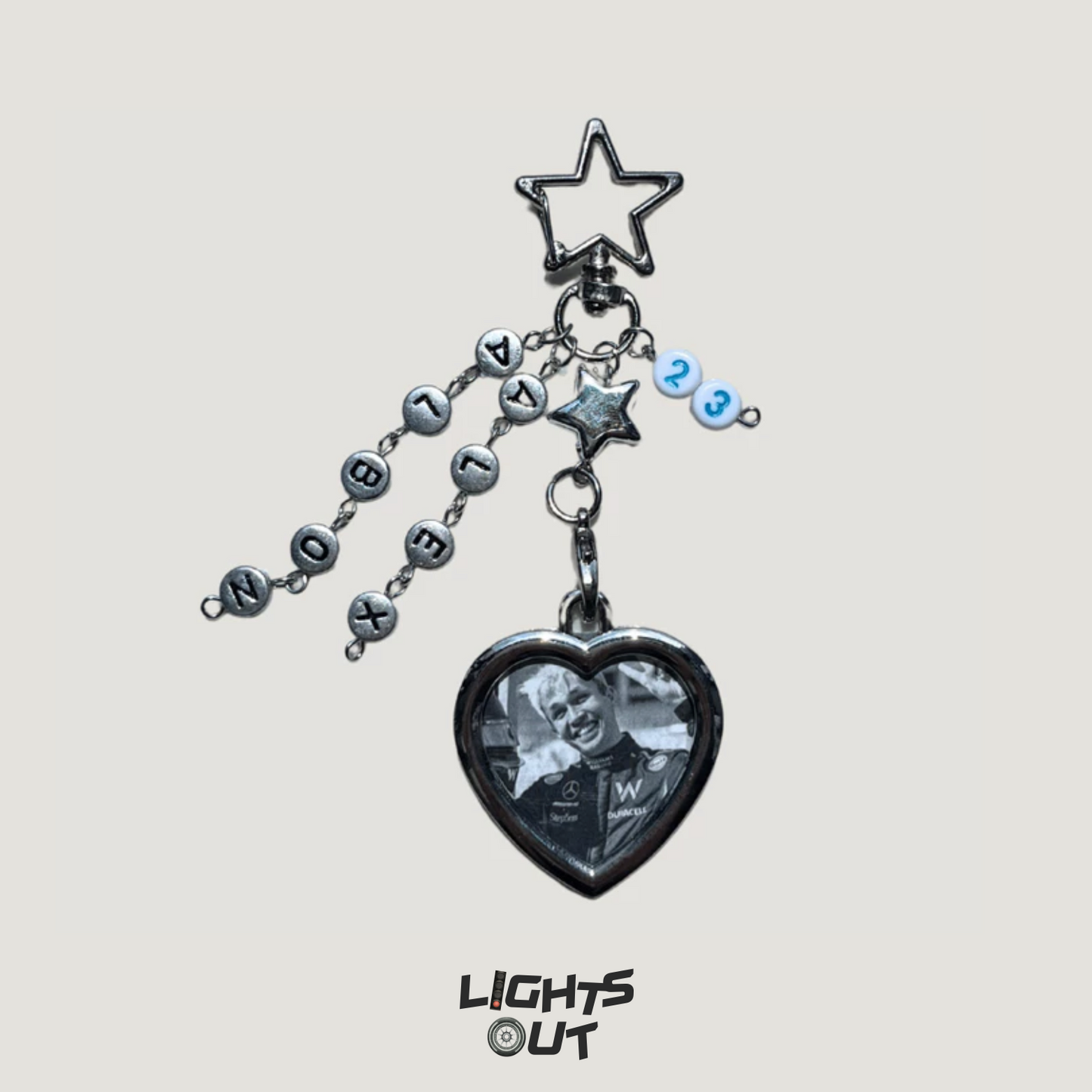 Alex Albon Heart Keychain