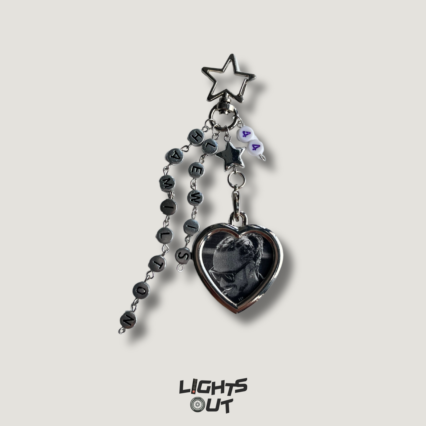 Lewis Hamilton Heart Keychain Purple