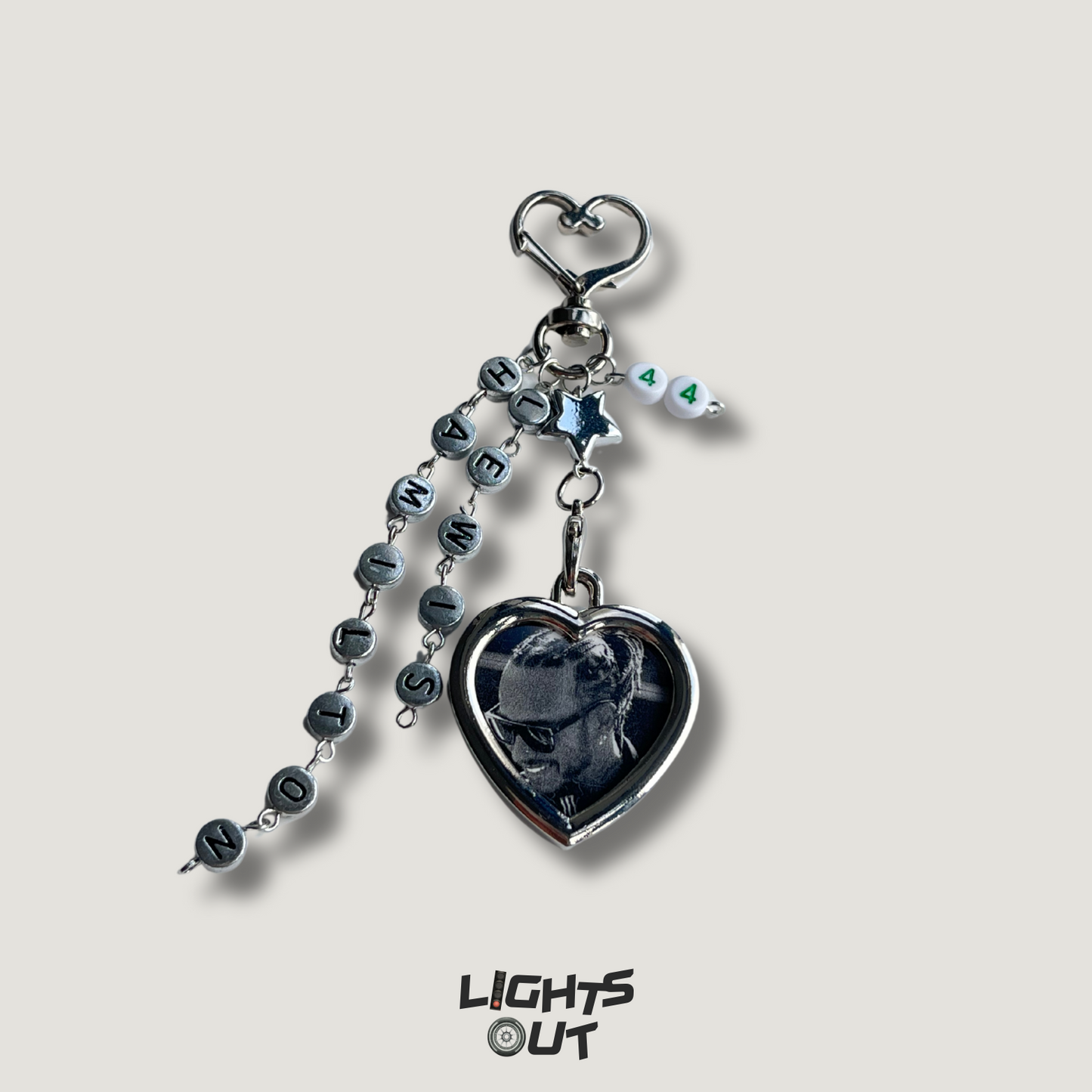 Lewis Hamilton Heart Keychain Green