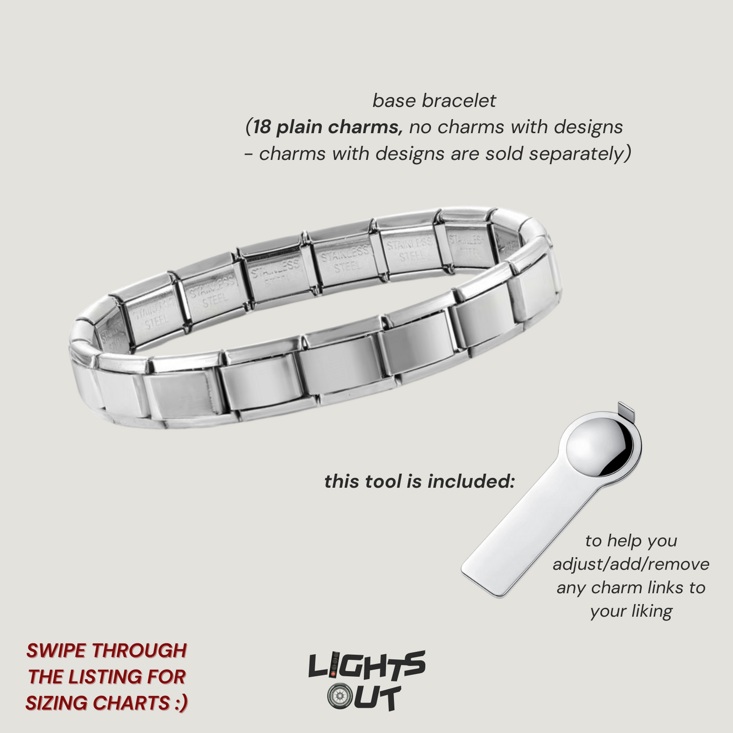 Build your own italian charm bracelet