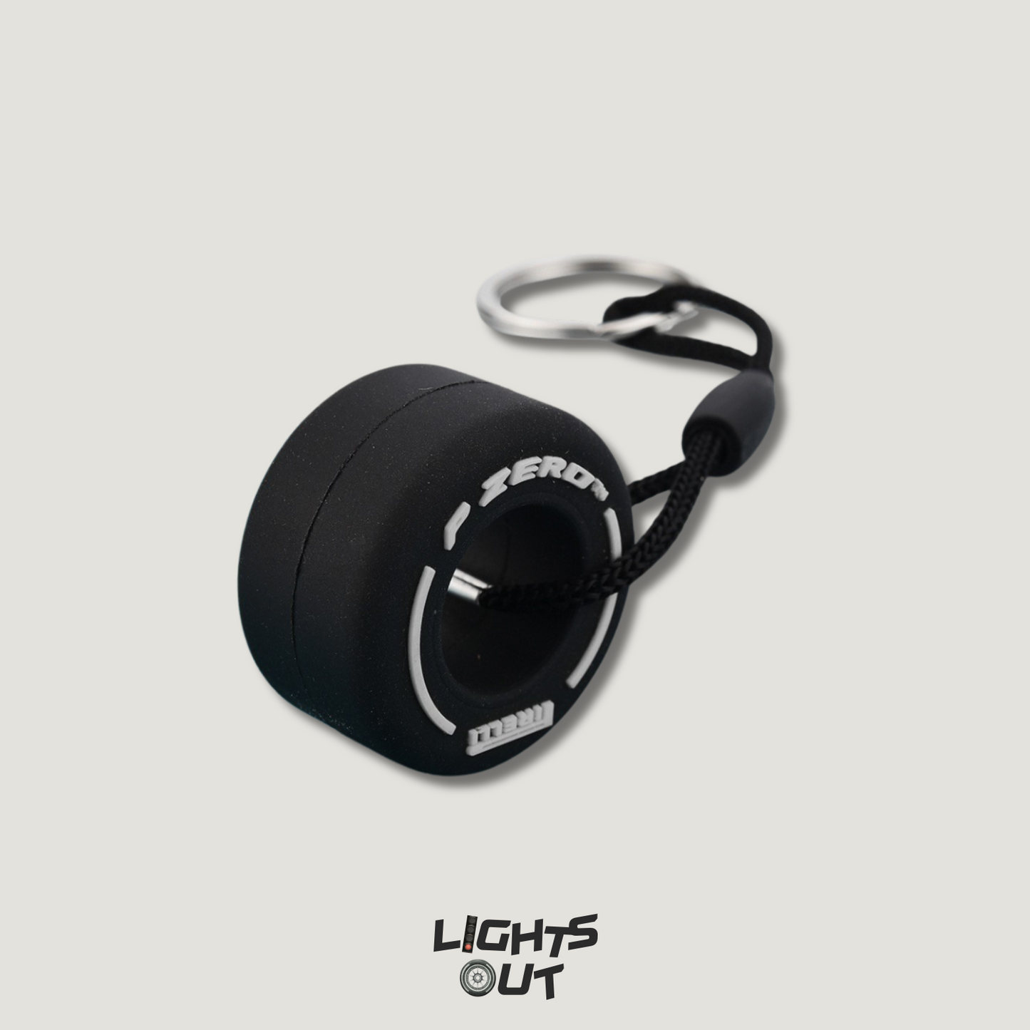 F1 Tyre Keychain (White)