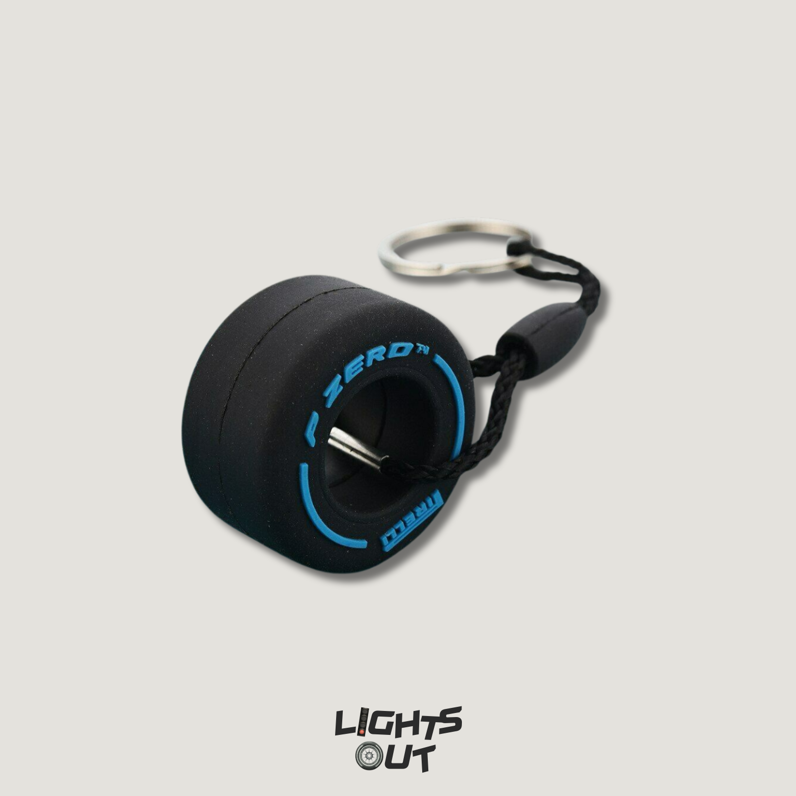 F1 Tyre Keychain (Blue) – Lights Out KL