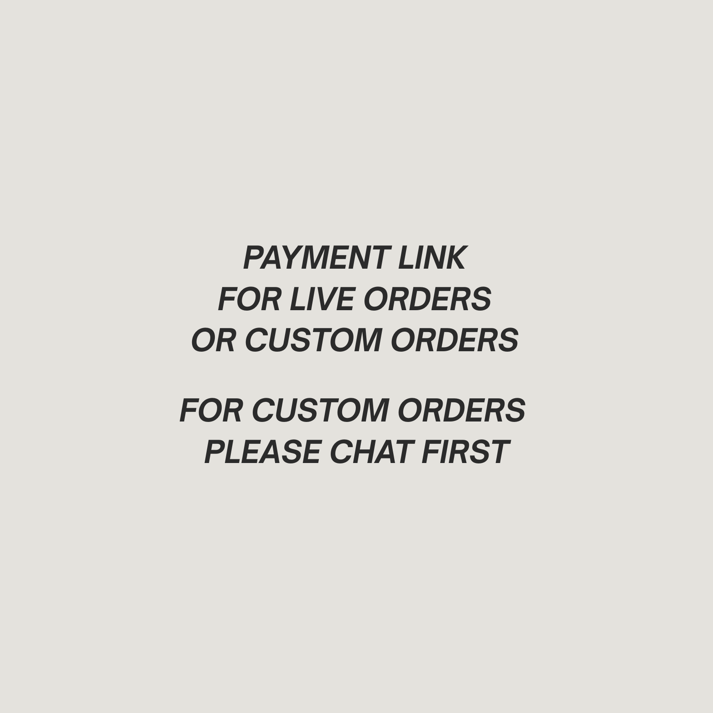 Custom payment link
